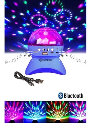 Ceiling Light Reflective Bluetooth Enabled Disco Ball Mp3 Player Starmaster Blue Color