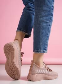 Powder Pink - Sport - Faux Leather - Sports Shoes