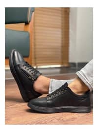 Pedrı Men's Genuine Leather Shoes Black