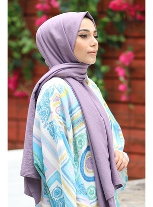 Purple - Plain - Shawl - Afvente