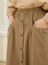 Khaki - Unlined - Skirt