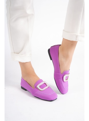300gr - Lilac - Flat Shoes - Moda Değirmeni