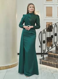 Emerald - Fully Lined - - Modest Evening Dress