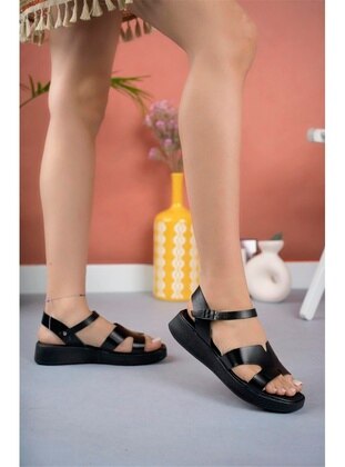 Black - Sandal - Ayakkabı Fuarı