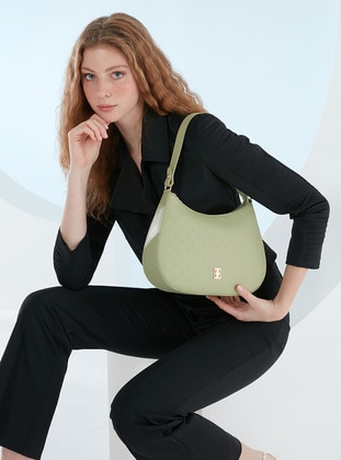 أخضر فاتح - حقيبة يد وكتف - الكتف‎ حقائب - Pierre Cardin
