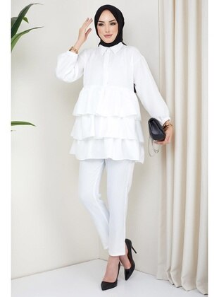 White - Suit - Hafsa Mina