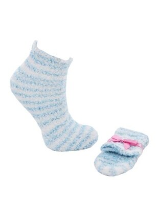 Flora Blue Girls` Socks
