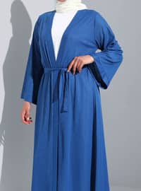 Unlined - Blue - Plus Size Kimono