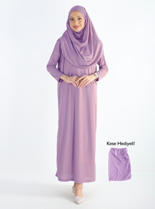 Lilac - Unlined - Modest Dress - Plistre