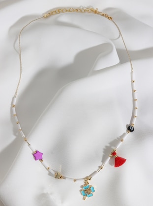 White - Necklace - Batı Accessories