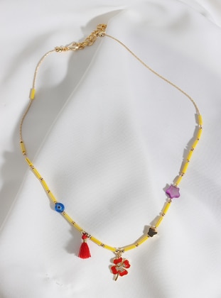 Yellow - Necklace - Batı Accessories