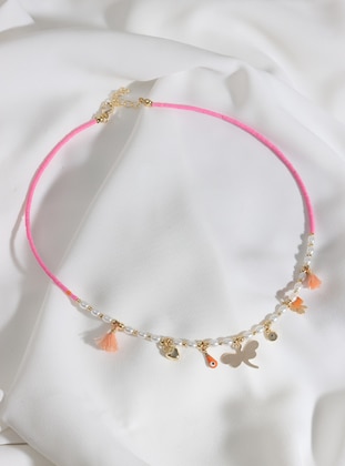 Pink - Necklace - Batı Accessories