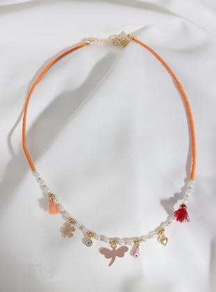 Orange - Necklace - Batı Accessories