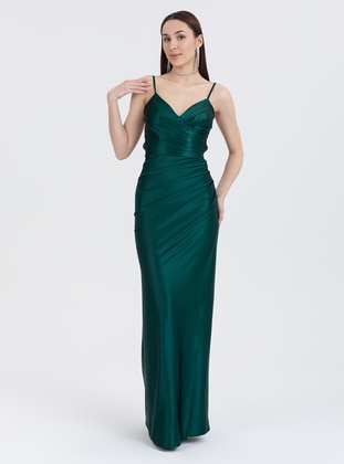 Fully Lined - Emerald - Evening Dresses - Meksila