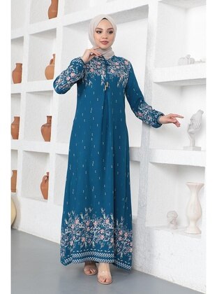 Blue - Modest Dress  - Modapinhan