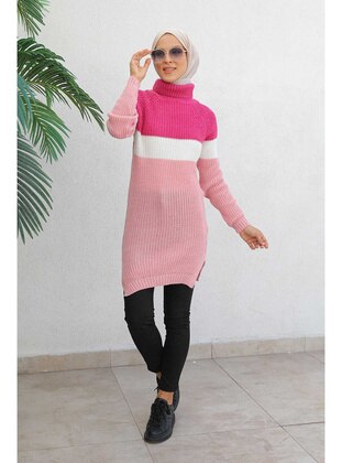 MODAPİNHAN Pink Knit Tunics