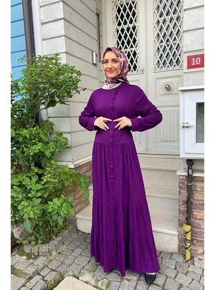MODAPİNHAN Purple Modest Dress