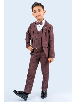 Burgundy - Boys` Suits - MNK Baby