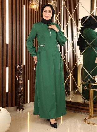 Unlined - Emerald - Modest Dress - MISSVALLE
