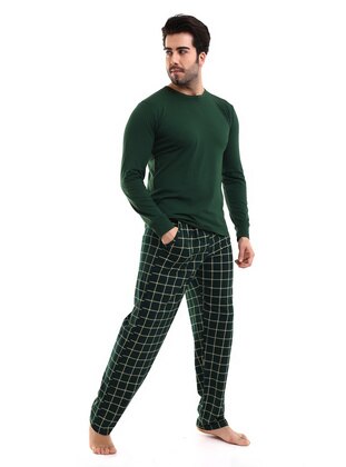 Green - Men`s Pyjama Sets - Wordex