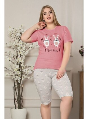 Powder Pink - Plus Size Pyjamas - Maymara