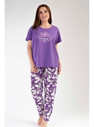 Purple - Plus Size Pyjamas - Vienetta