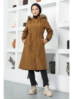 Hooded Coat Tan 18100