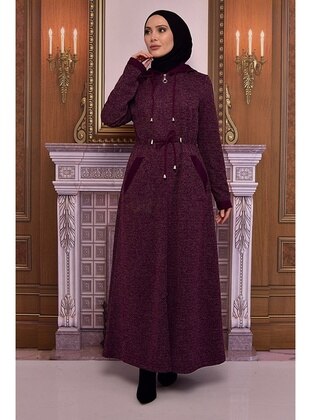 Hooded Abaya Purple Asm2528