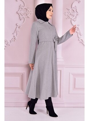 Moda Merve Gray Coat