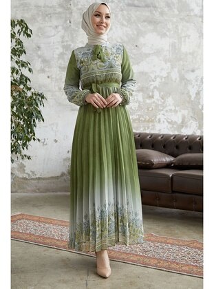 Green Almon - Fully Lined - Modest Dress - InStyle