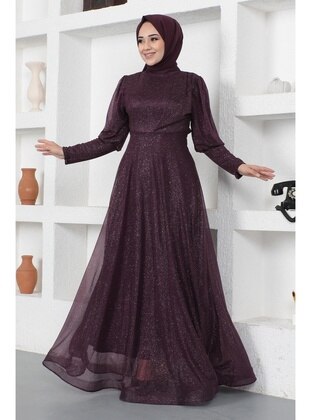 Purple - Modest Evening Dress - MISSVALLE