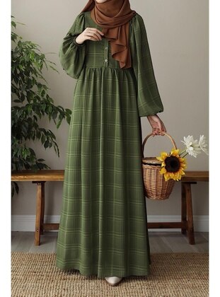 Khaki - Modest Dress - Giyimim Store