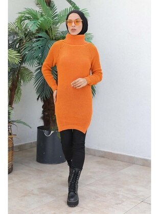 MODAPİNHAN Orange Knit Tunics