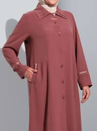 Dusty Rose - Unlined - Point Collar - Plus Size Topcoat
