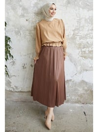 Dark Coffe Brown - Unlined - Skirt