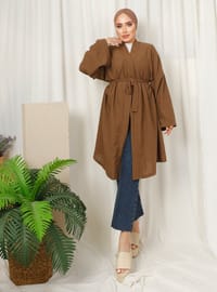 Unlined - Brown - Kimono