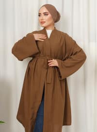 Unlined - Brown - Kimono