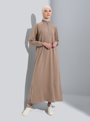Stone Color - Modest Dress - Refka