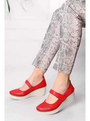 Red - Casual - Casual Shoes - Artı Artı Ayakkabı