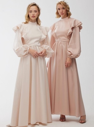 Powder Pink - Modest Evening Dress - MANUKA