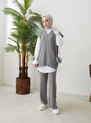 Light Gray - Knit Suits - Mr&Mrs Art