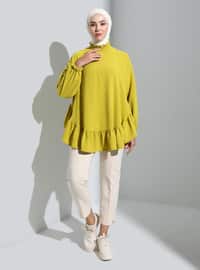 Olive Green - Point Collar - Tunic