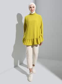 Olive Green - Point Collar - Tunic