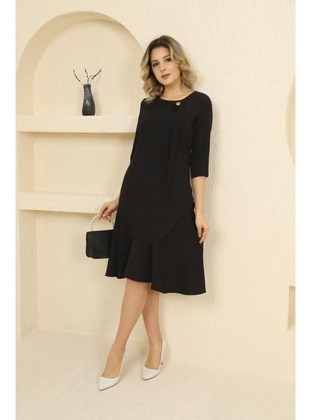 Black - Modest Dress - Maymara
