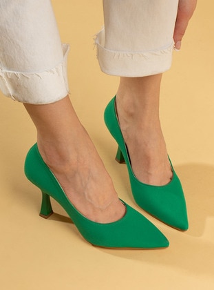 Light Green - High Heel - Heels - Pembe Potin