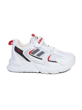White - Red - Kids Trainers - Bluefeet