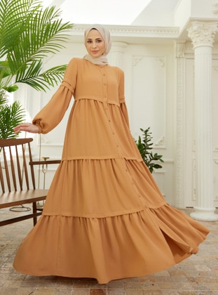 Camel - Unlined - Modest Dress - Neways