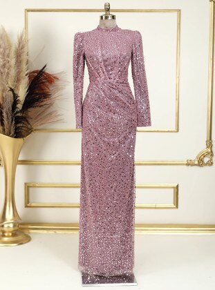 Lilac - Fully Lined - Crew neck - Modest Evening Dress - Senshe