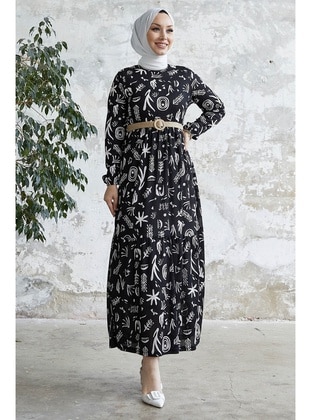 Black - Unlined - Modest Dress - InStyle