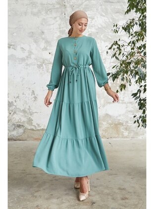 Mint Green - Unlined - Modest Dress - InStyle